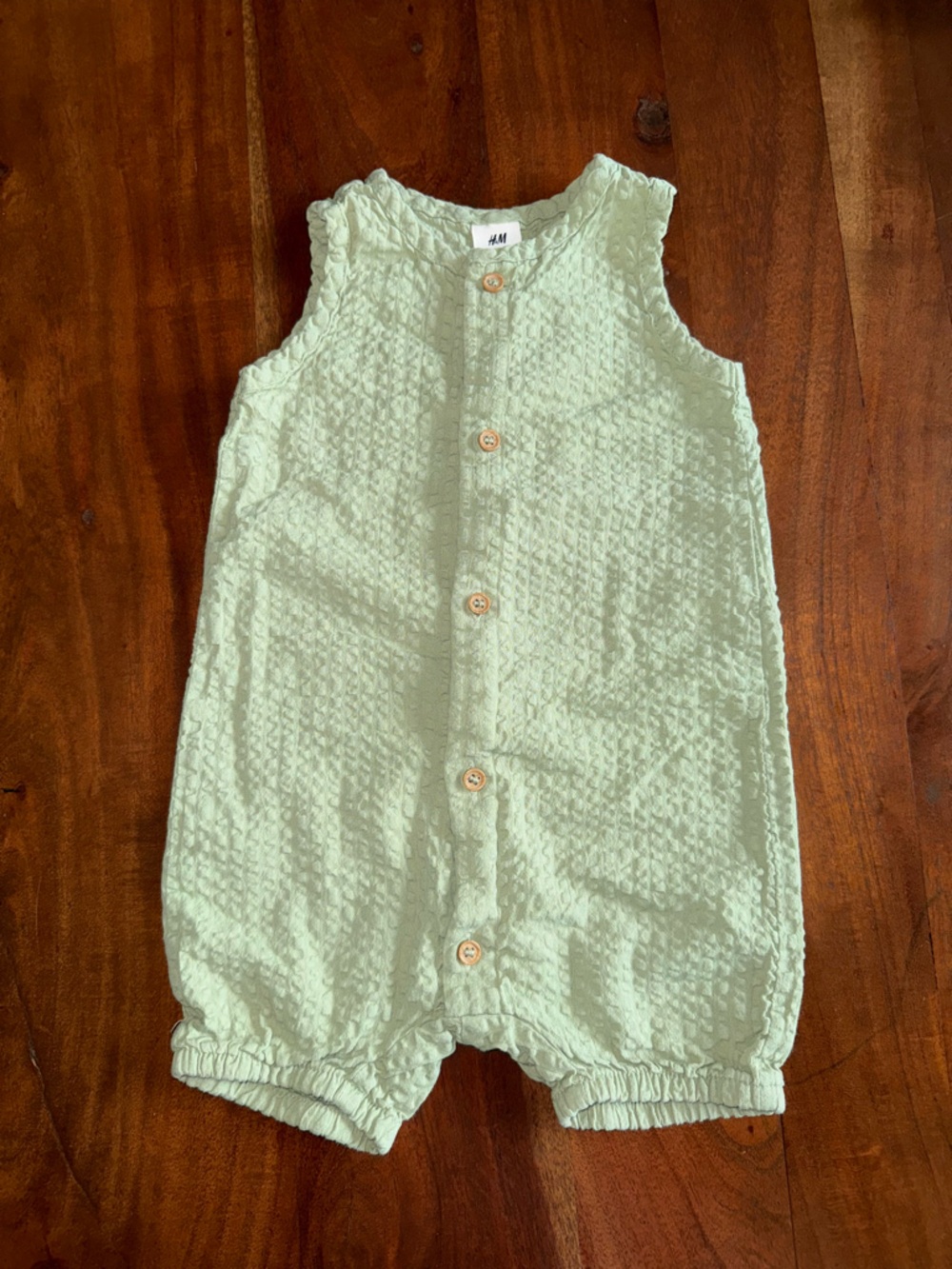 H&M Light Mint Textured Sleeveless Top